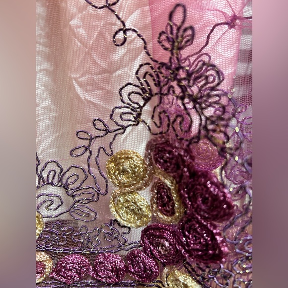 Princess Kloset Pretty Pink Purple & Gold Colored Easter/Flower Dress Size 8 EUC - Picture 5 of 7